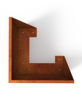 angle mur acier corten