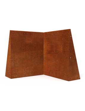 Angle Intérieur Mur de soutènement Acier Corten L.50-50 x H.60 cm