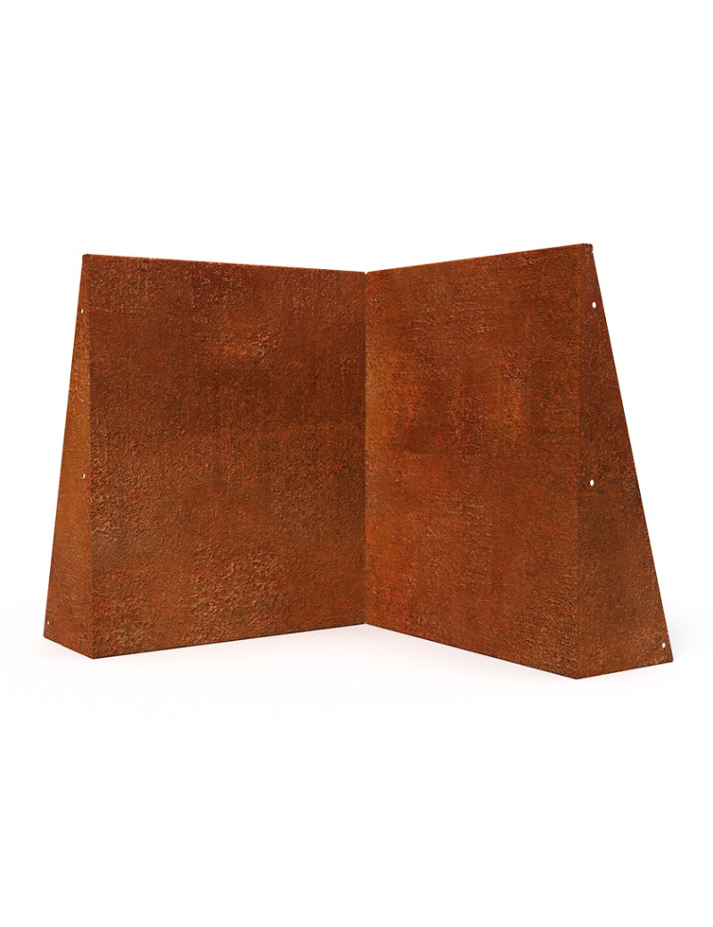 angle mur interieur acier corten