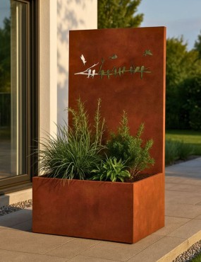 bac panneau acier corten