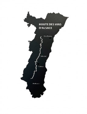 Carte Route des Vins d'Alsace noire