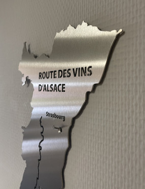 Carte Route des Vins Alsace deco murale