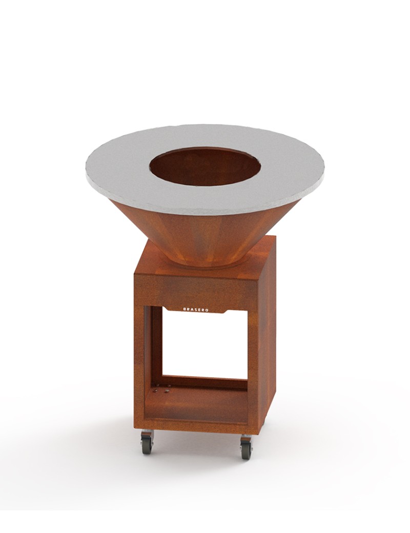 Brasero Table Ronde en acier Corten - ⌀ 125 cm H : 28 cm