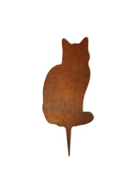 Chat Assis Décoratif en métal 40cm, Déco Animaux