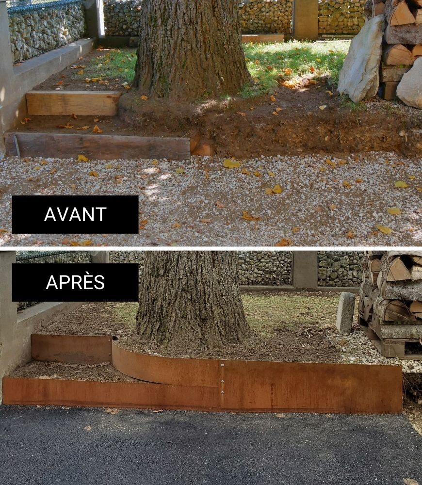 REX CLIENT : Bordure de Jardin en Acien Corten Sur Mesure