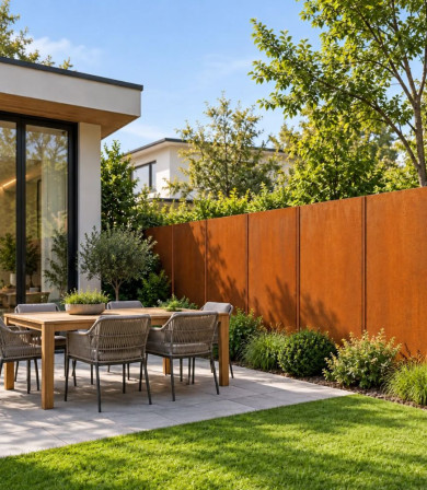 Clôture en acier Corten : réglementation, pose et conseils