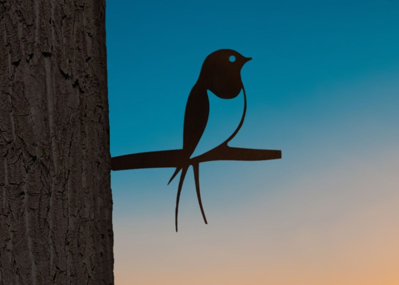 hirondelle métal bird en acier corten